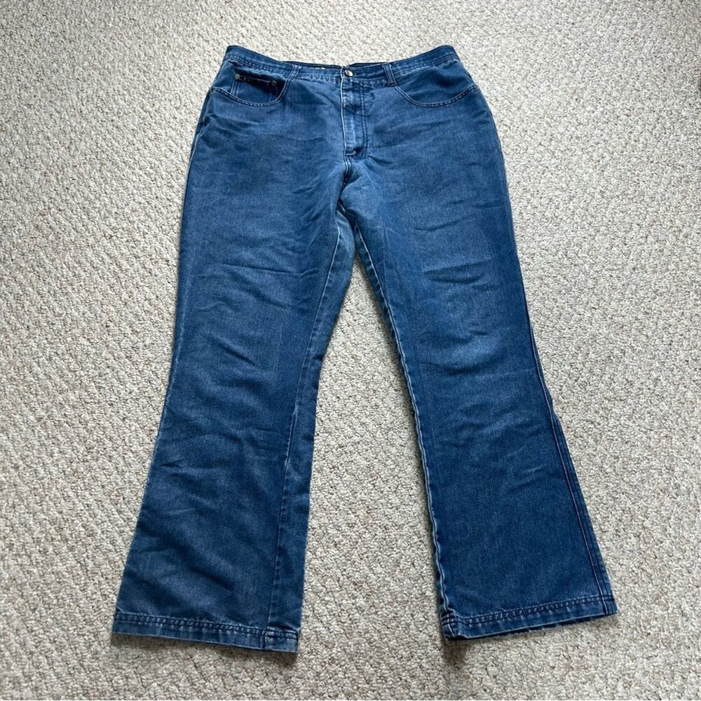 RVT Bootcut Blue Jeans Juniors 19 High Rise Medium Wash Denim Relaxed Flared